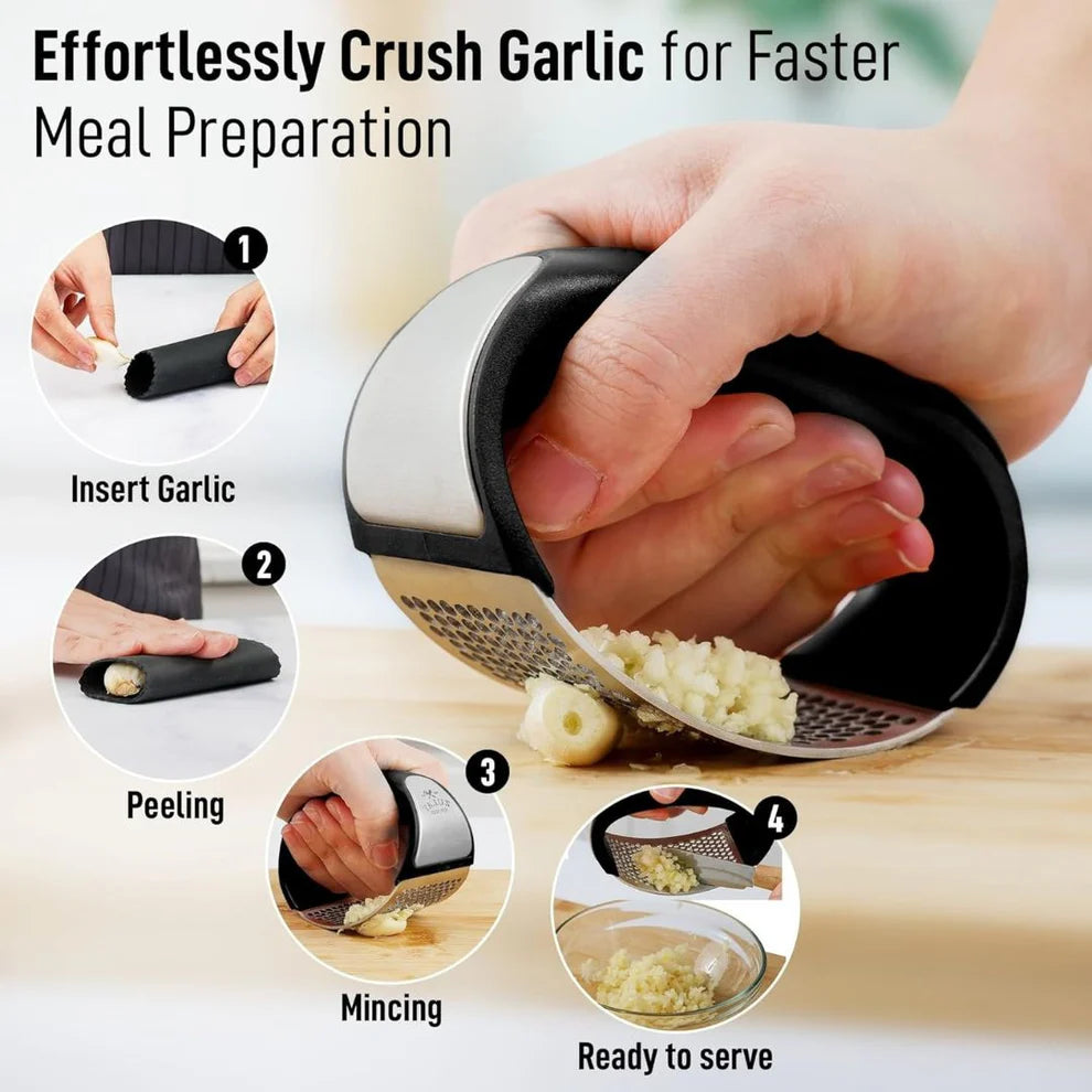 Stainless Steel Garlic Crusher Pack Of 2