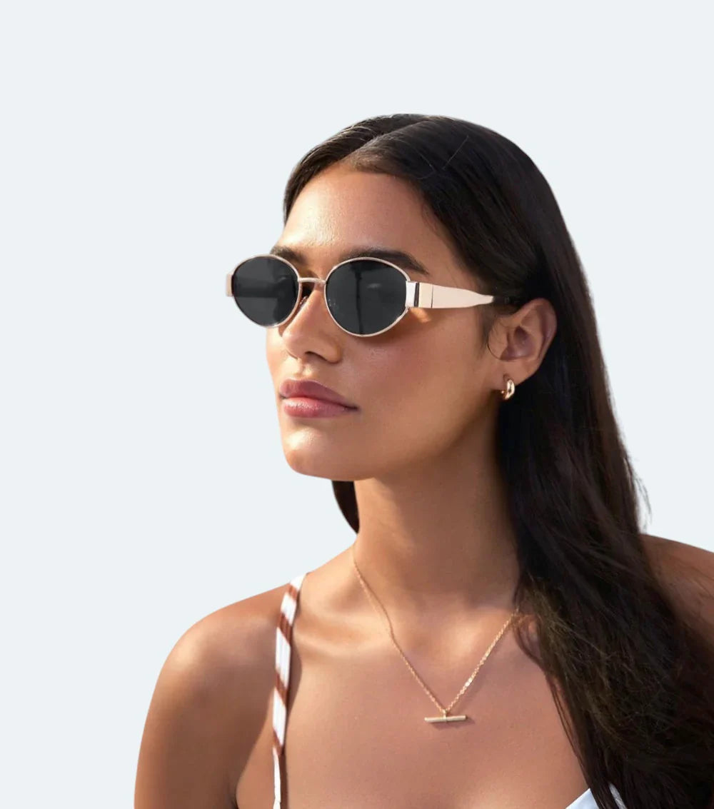 Vintage Oval Metal Frame Glasses
