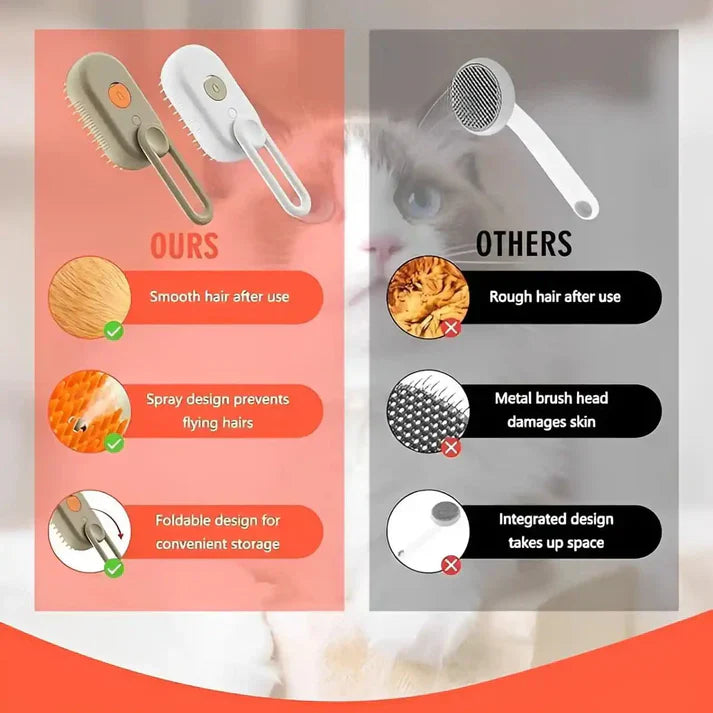 3 in 1 Pet Hair Removal Steam Comb