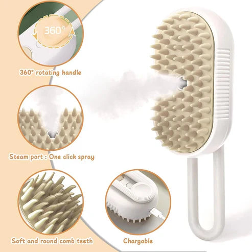 3 in 1 Pet Hair Removal Steam Comb
