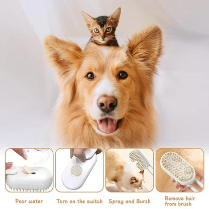3 in 1 Pet Hair Removal Steam Comb