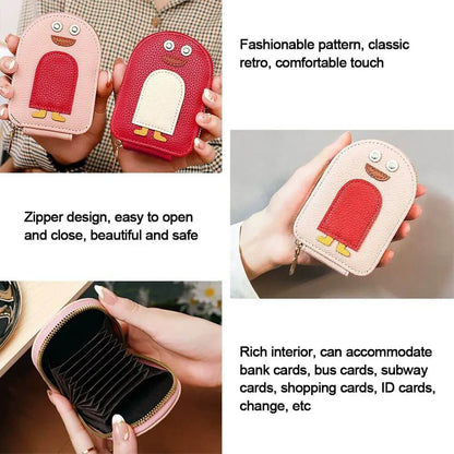 Penguin RFID Leather Card Wallet